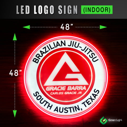 Indoor LED HUGE School Logo Sign - 48in Diameter